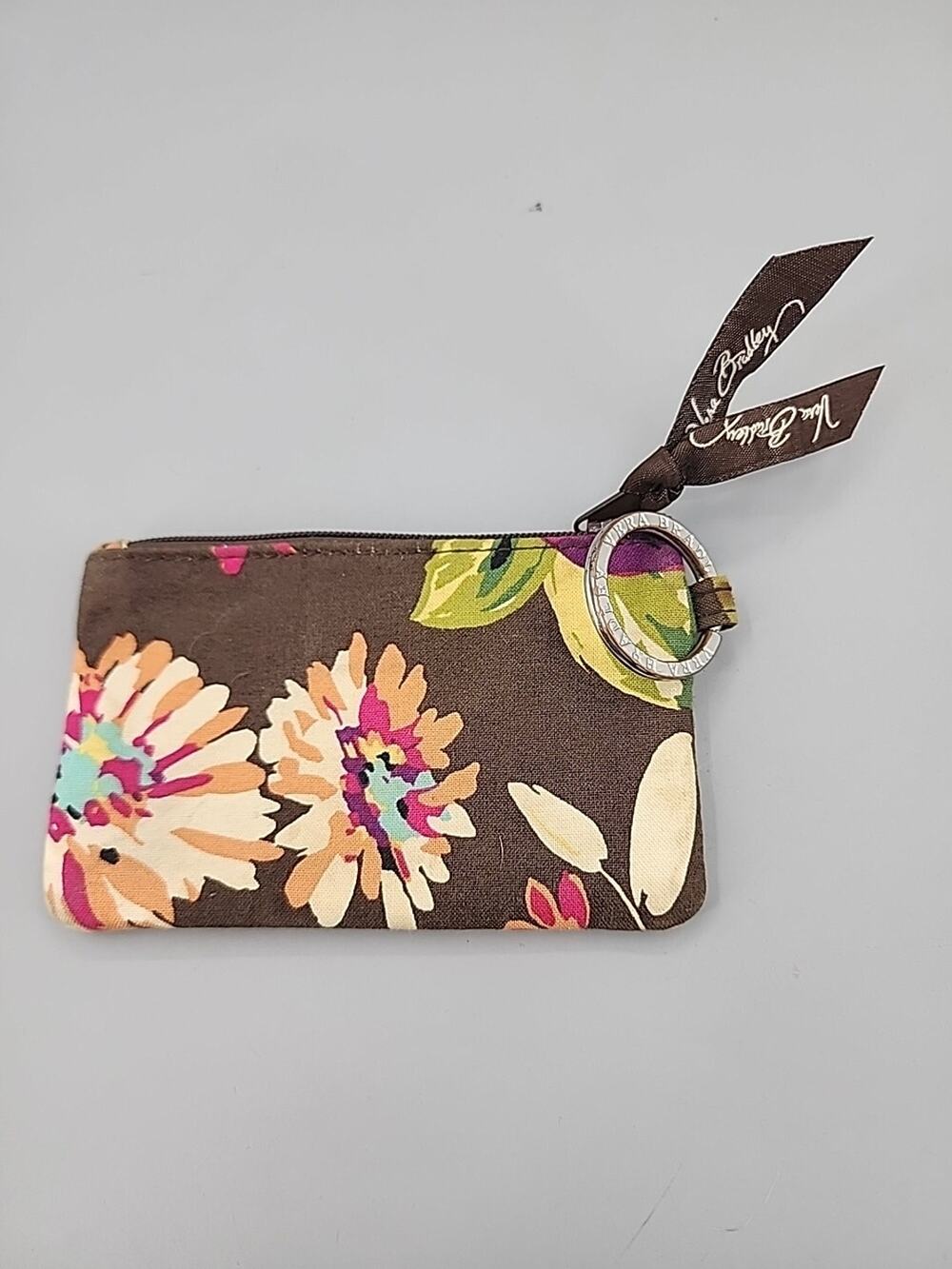 Vera Bradley Women English Rose Floral Zip ID Case Retired Pattern